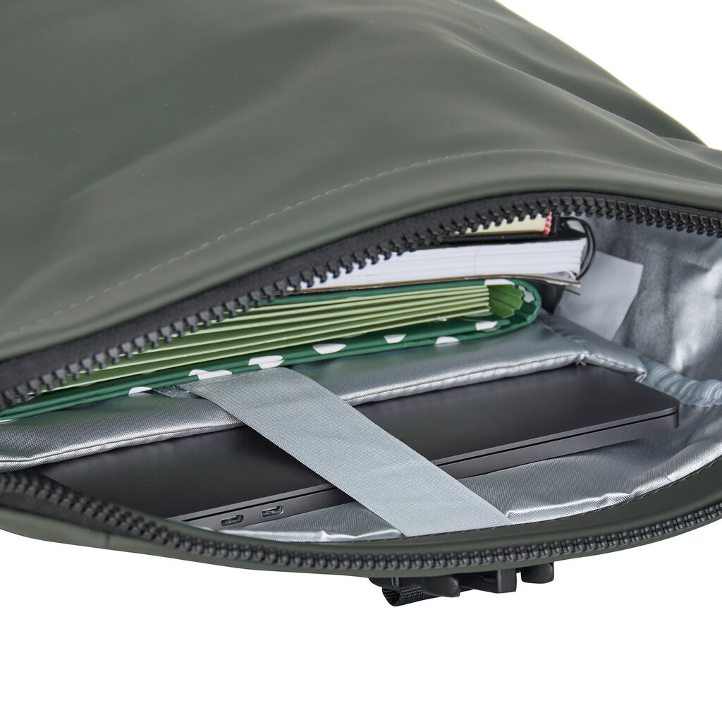 New Rebels New Rebels Mart New York Night Dark Green 21L Backpack Rolltop Water Repellent Laptop 15.6"