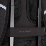New Rebels New Rebels - Otis - Stanford Rugtas 20L - Duotone - duurzaam waterafstotend polyester - 15.6" laptop - Zwart