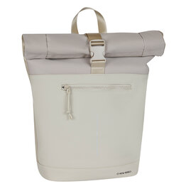 New Rebels New York Bruce New York Beige 21L Rolltop Backpack Wasserabweisend Laptop 15.6"