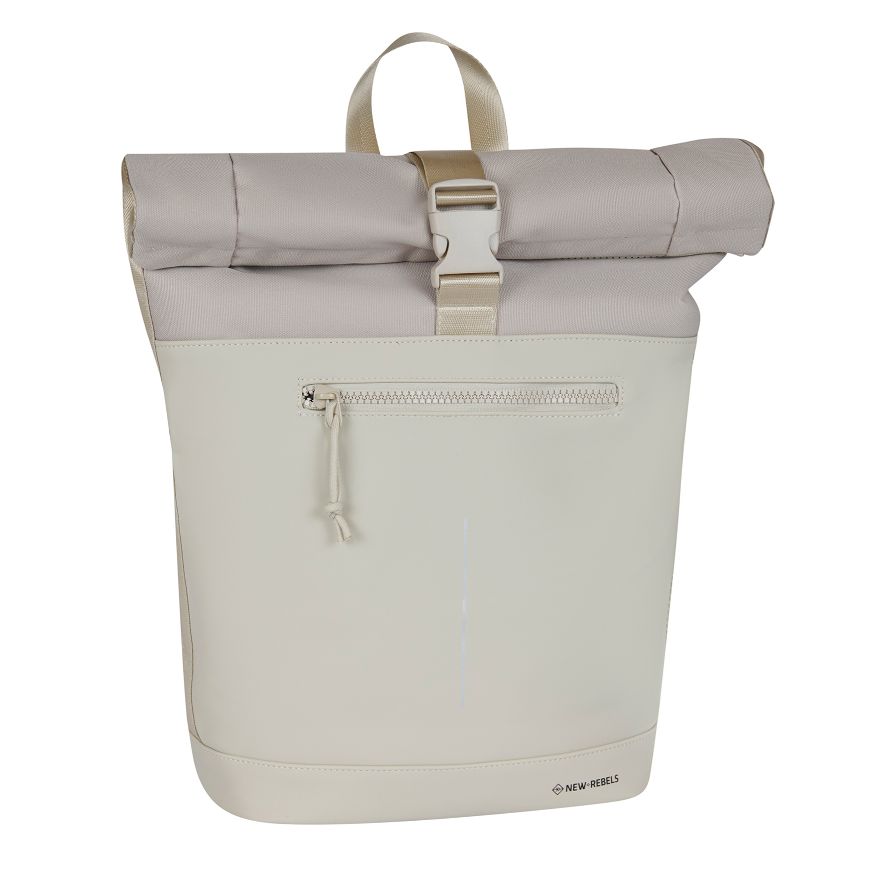 New Rebels Bruce New York Beige 21L Rolltop Rugzak Waterafstotend Laptop 15.6