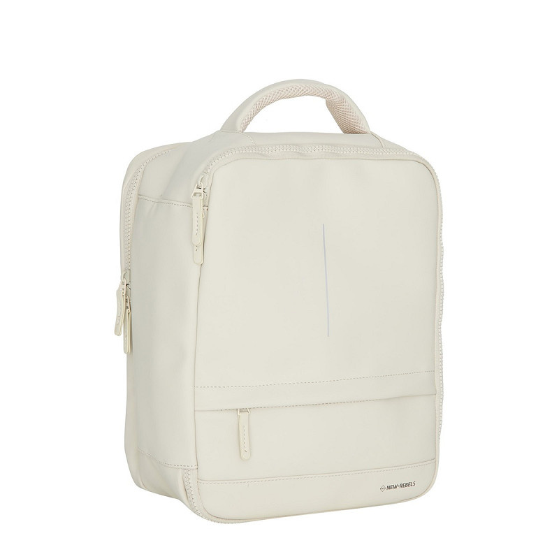 New Rebels Jessi Easton Underseater Rugzak 17L Waterafstotend PU Handbagage 40x30x20 Airline Tas 15.6 inch Laptopvak Beige
