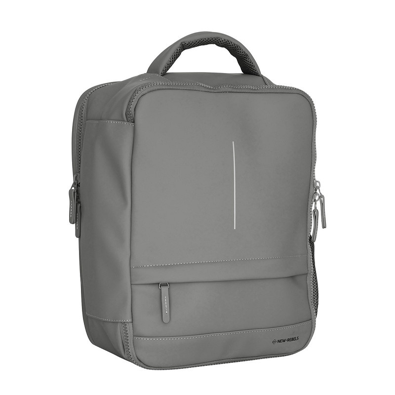 New Rebels Jessi Easton Underseater Rugzak 17L Waterafstotend PU Handbagage 40x30x20 Airline Tas 15.6 inch Laptopvak Antraciet