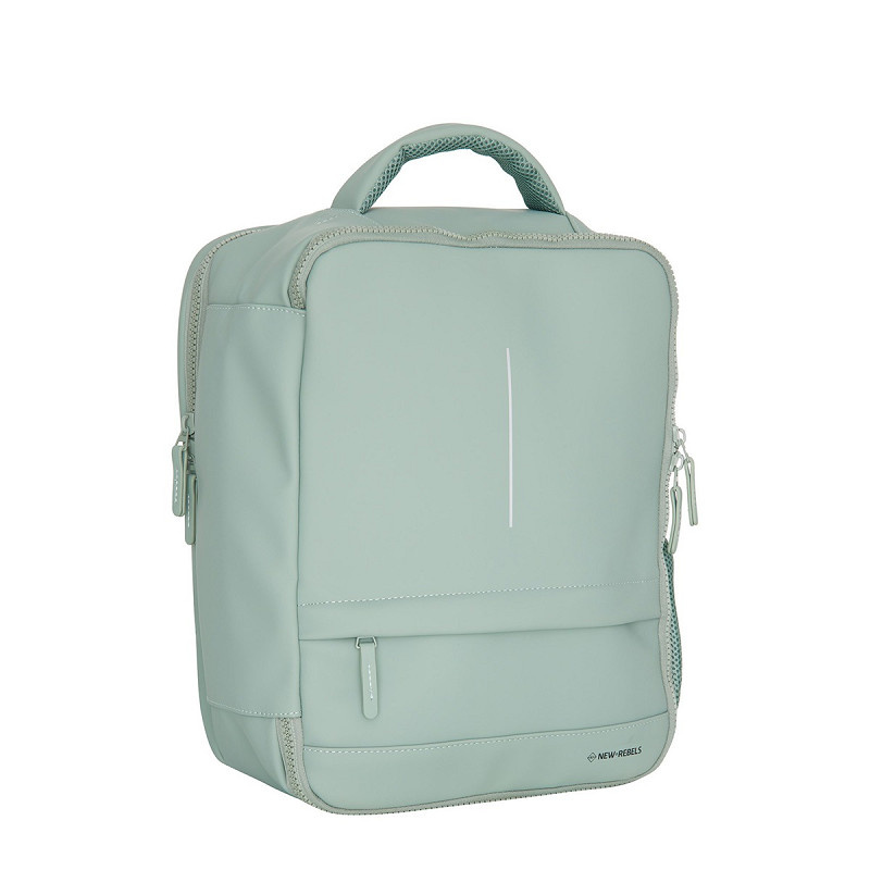 New Rebels Jessi Easton Underseater Rugzak 17L Waterafstotend PU Handbagage 40x30x20 Airline Tas 15.6 inch Laptopvak Saliegroen