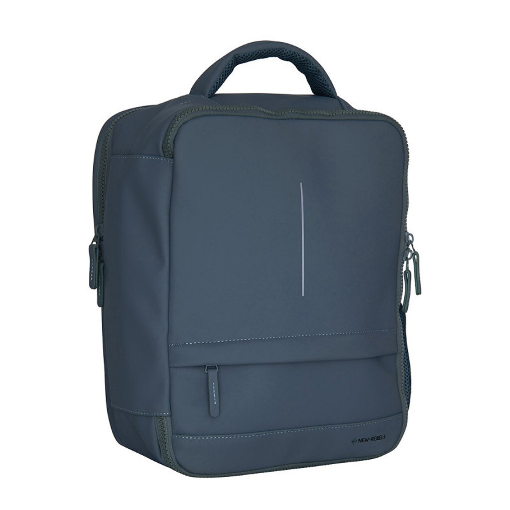 New Rebels New Rebels Jessi Easton Underseater Rucksack 17L Wasserabweisend PU Handgepäck 40x30x20 Airline Tasche 15,6 Zoll Laptopfach Navy