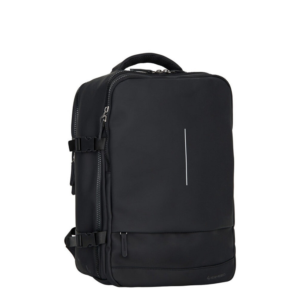 New Rebels New Rebels Jessi Easton Underseater Backpack 17L Water Repellent PU Carry On 40x30x20 Airline Bag 15.6 Inch Laptop Compartment Black