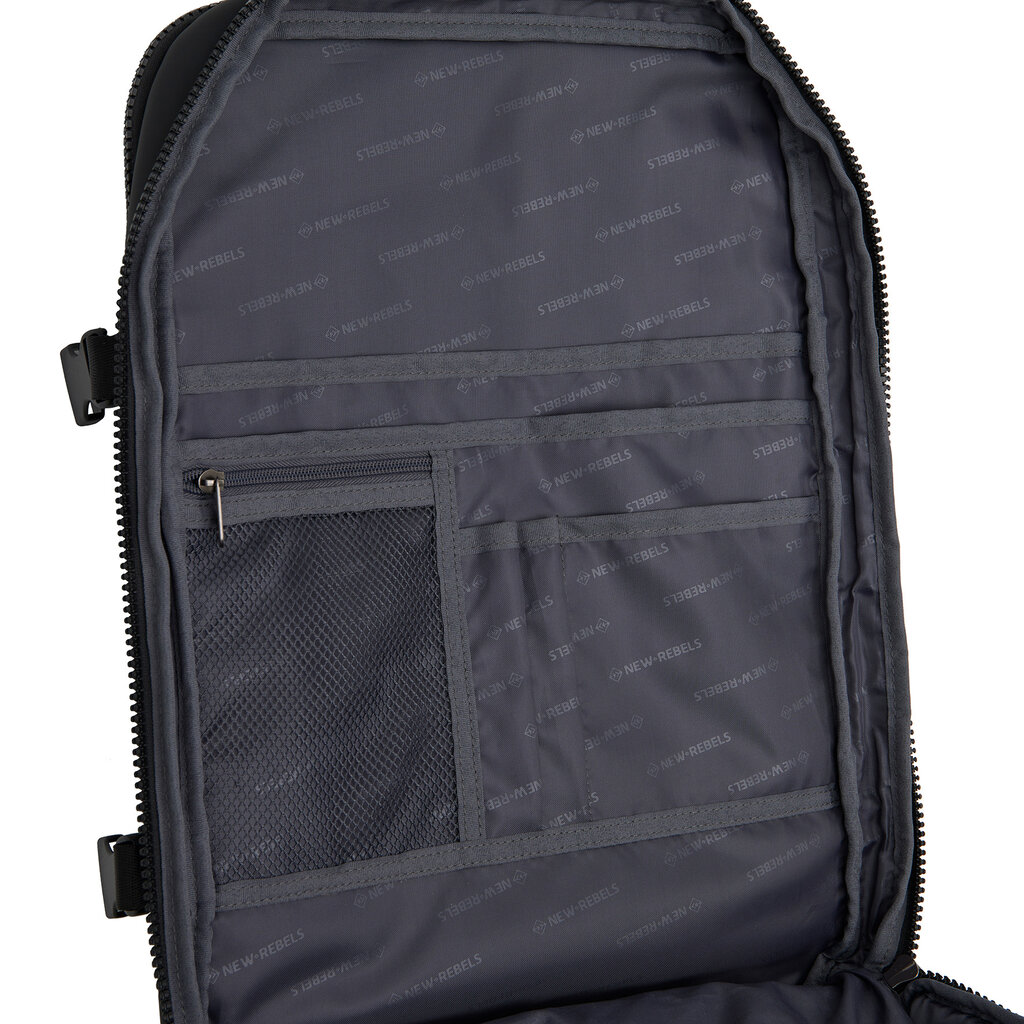 New Rebels New Rebels Jessi Easton Underseater Rucksack 17L Wasserabweisend PU Handgepäck 40x30x20 Airline Tasche 15,6 Zoll Laptopfach Schwarz