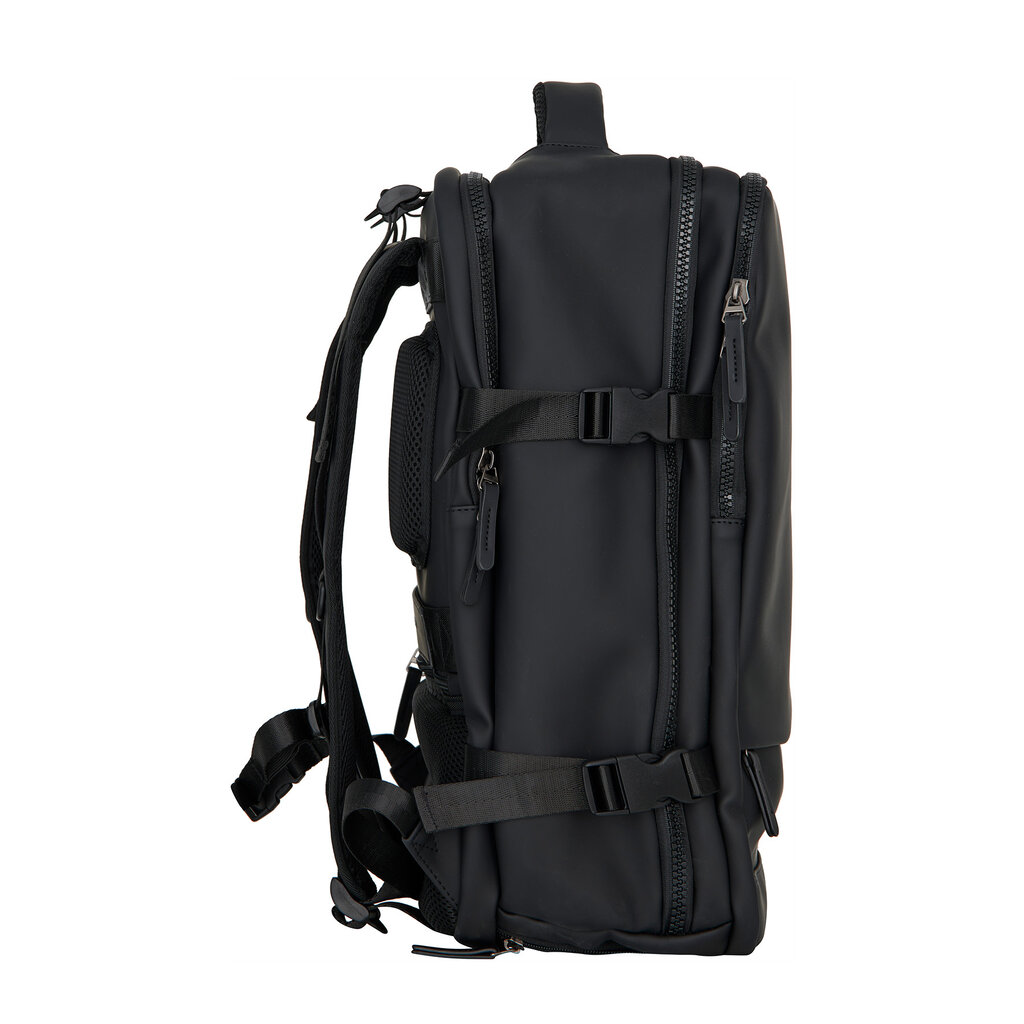 New Rebels New Rebels Jessi Easton Underseater Rugzak 17L Waterafstotend PU Handbagage 40x30x20 Airline Tas 15.6 inch Laptopvak Zwart