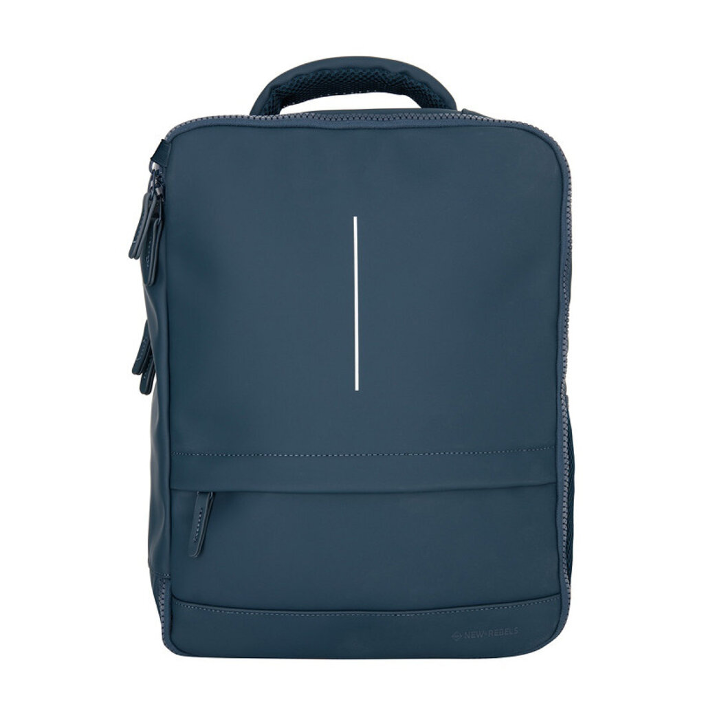 New Rebels New Rebels Jessi Easton Underseater Rucksack 17L Wasserabweisend PU Handgepäck 40x30x20 Airline Tasche 15,6 Zoll Laptopfach Navy