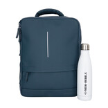 New Rebels New Rebels Jessi Easton Underseater Backpack 17L Water Repellent PU Carry On 40x30x20 Airline Bag 15.6 Inch Laptop Compartment Navy