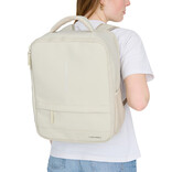 New Rebels New Rebels Jessi Easton Underseater Backpack 17L Water Repellent PU Carry On 40x30x20 Airline Bag 15.6 Inch Laptop Compartment Beige