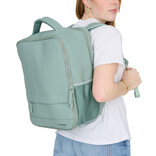 New Rebels New Rebels Jessi Easton Underseater Rucksack 17L Wasserabweisend PU Handgepäck 40x30x20 Airline Tasche 15,6 Zoll Laptopfach Salbeigrün