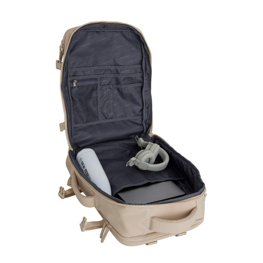 New Rebels New Rebels Jessi – Womby Weekend Travel Bag Underseater  Backpack – 27L Water-Repellent Cabin Bag – 30x20x45 cm  Beige