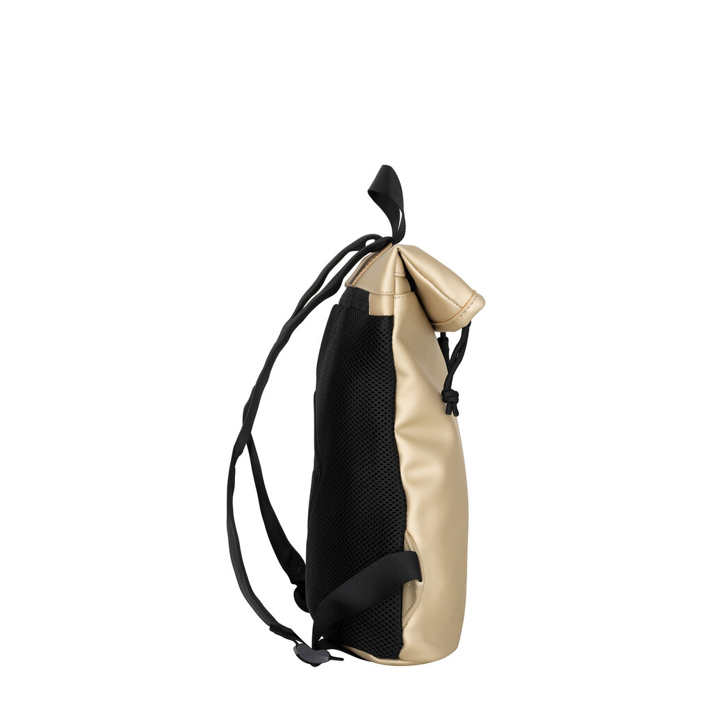 New Rebels New Rebels Mart Los Angeles Metallic Goud Mini 7L Rolltop Rugzak Waterafstotend