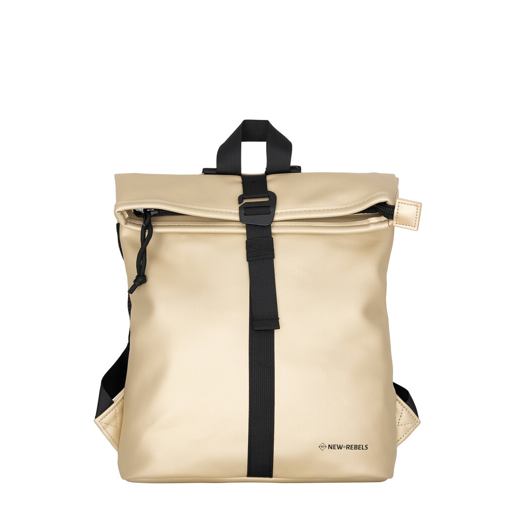 New Rebels New Rebels Mart Los Angeles Metallic Goud Mini 7L Rolltop Rugzak Waterafstotend