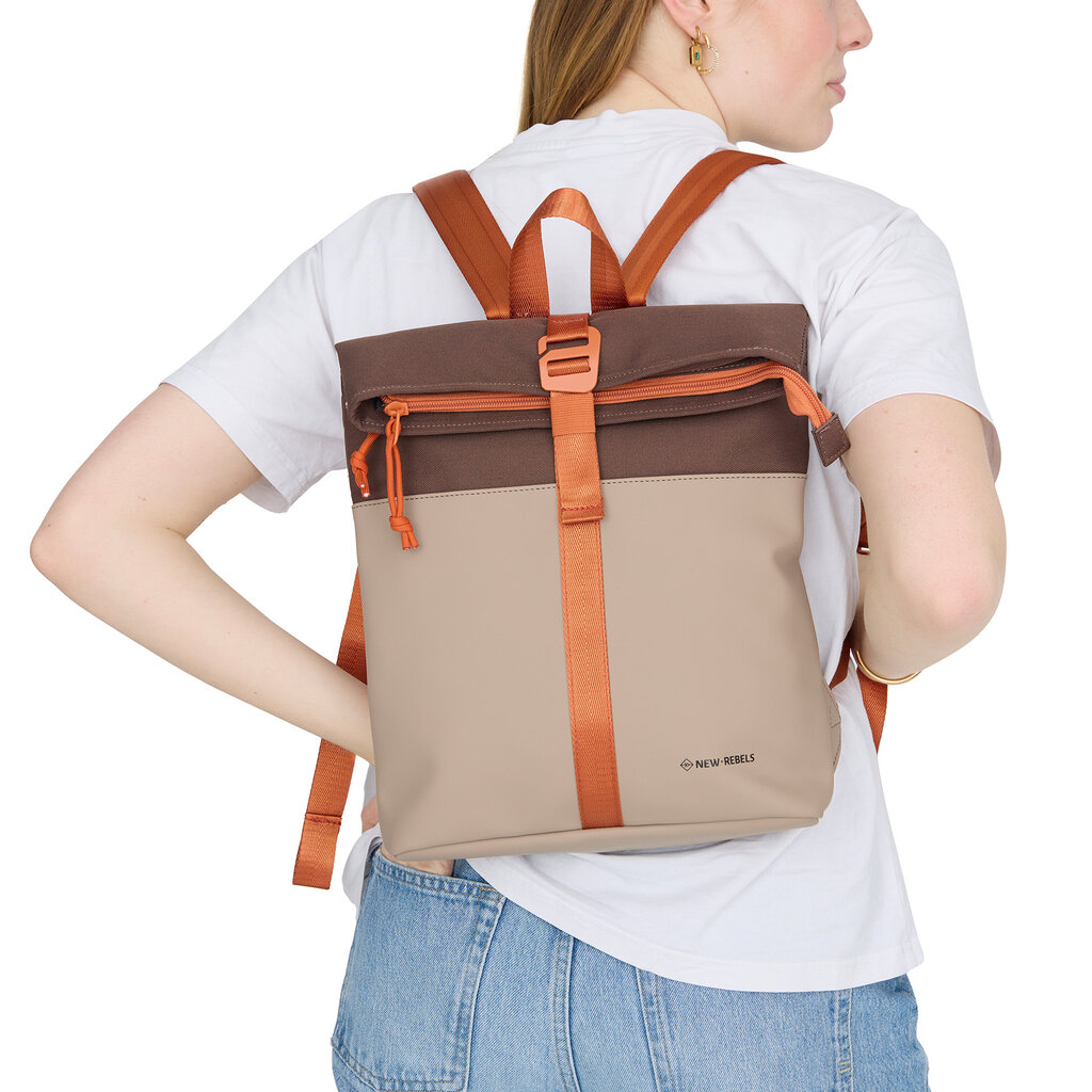 New Rebels New Rebels Ferron Los Angeles Coffee 7L Rolltop Rugzak Water Repellent