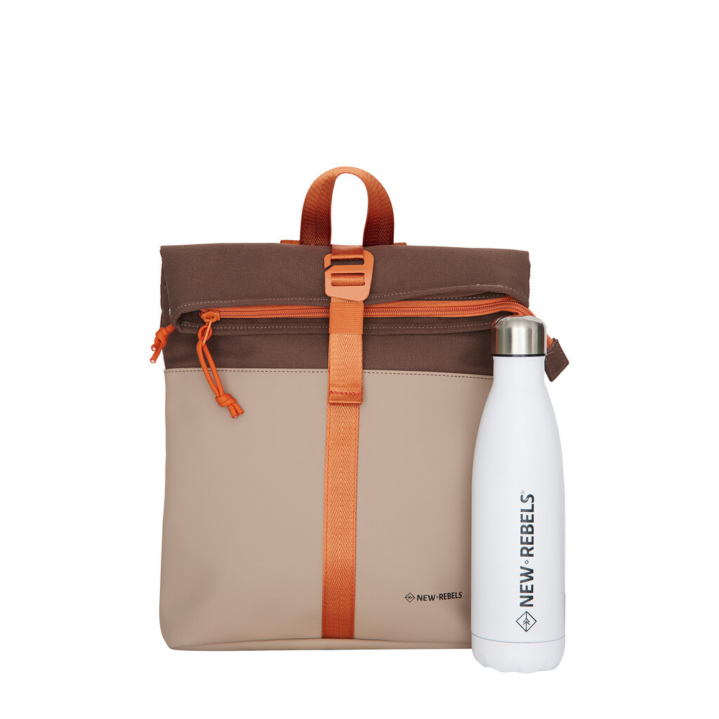 New Rebels New Rebels Ferron Los Angeles Coffee 7L Rolltop Rugzak Water Repellent