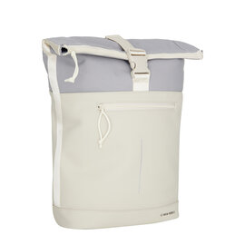 New Rebels Ferron New York Rolltop Rugzak 16L – Rolltop Werktas / Schooltas Laptop Rugtas Beige