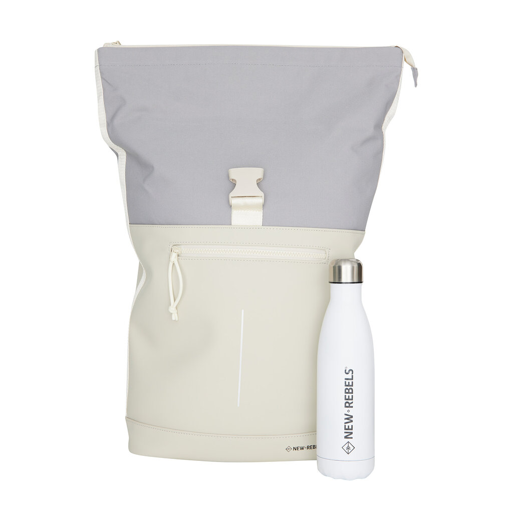 New Rebels New Rebels Ferron New York Rolltop Rugzak 16L Beige