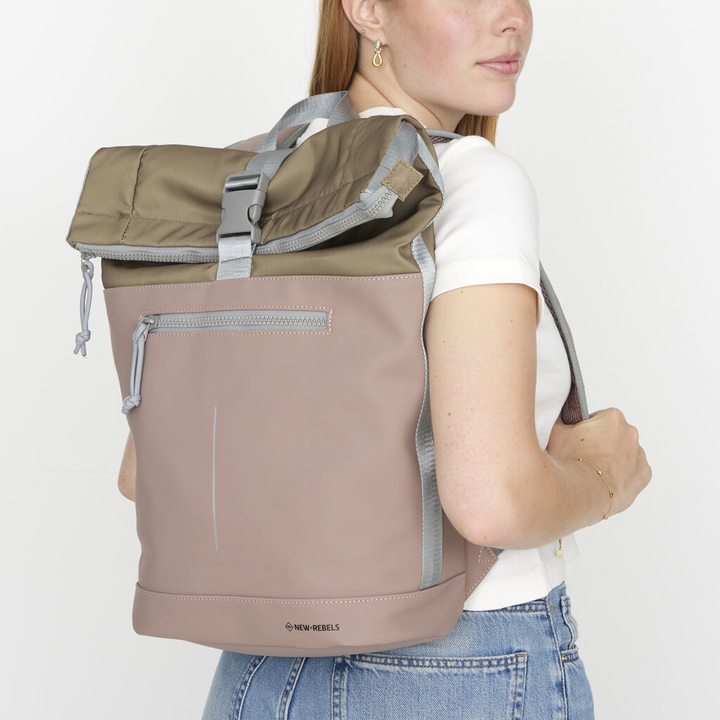 New Rebels New Rebels Ferron New York Rolltop Rugzak 16L Oud Roze