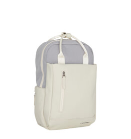 New Rebels New Rebels Ferron Miami Rugzak 9L Waterafstotende Laptop Rugtas 13 inch Schooltas en Werktas van PU Nylon Comfortabel Lila Beige