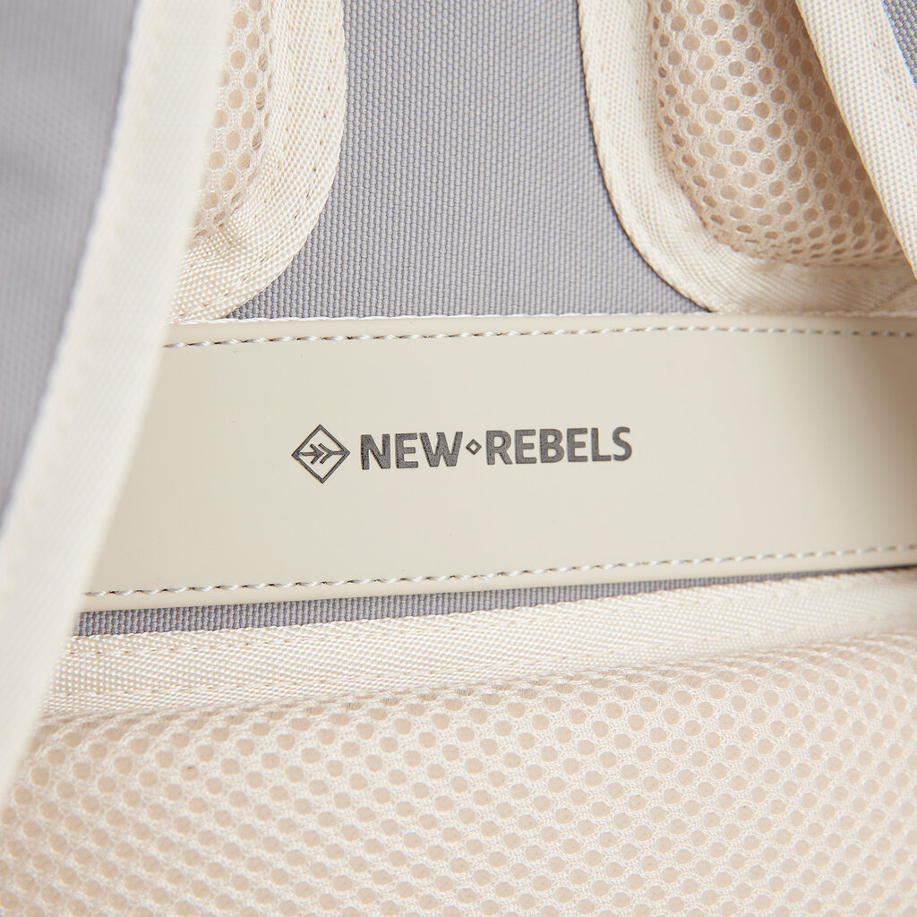 New Rebels New Rebels Ferron Miami Rugzak 9L Waterafstotende Laptop Rugtas 13 inch Schooltas en Werktas van PU Nylon Comfortabel Lila Beige
