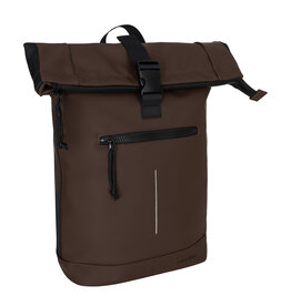 New Rebels New Rebels Mart New York Mocca 21L Rugzak Rolltop Waterafstotend Laptop 15.6"