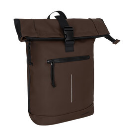 New Rebels Mart New York Mocca 21L Rucksack Rolltop Wasserabweisend Laptop 15.6"