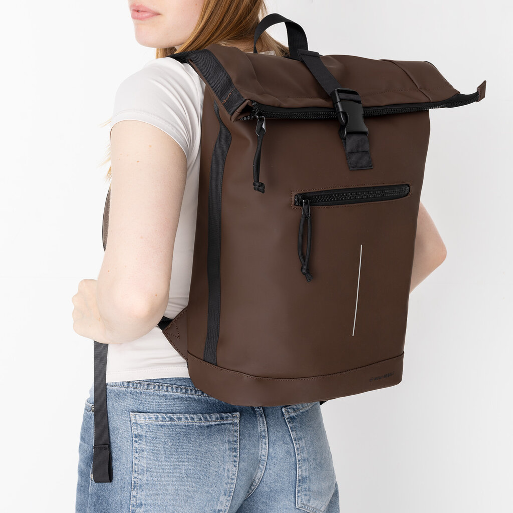 New Rebels Mart New York Mocca 21L Backpack Rolltop Water Repellent Laptop 15.6"