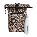 New Rebels New Rebels Mart New York Leopard  / Luipaard 21L Rugtas Rolltop Waterafstotend Laptop 15.6"
