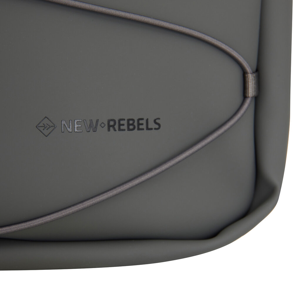 New Rebels Trondheim Rugzak – Laptop Rugtas 15,6 inch – Schooltas & Werktas – Waterafstotend – 18L – Nylon/PU Antraciet