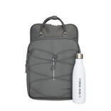New Rebels Trondheim Rugzak – Laptop Rugtas 15,6 inch – Schooltas & Werktas – Waterafstotend – 18L – Nylon/PU Antraciet