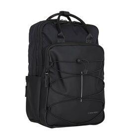 New Rebels New Rebels Trondheim Rugzak – Laptop Rugtas 15,6 inch – Schooltas & Werktas – Waterafstotend – 18L – Nylon/PU – Zwart