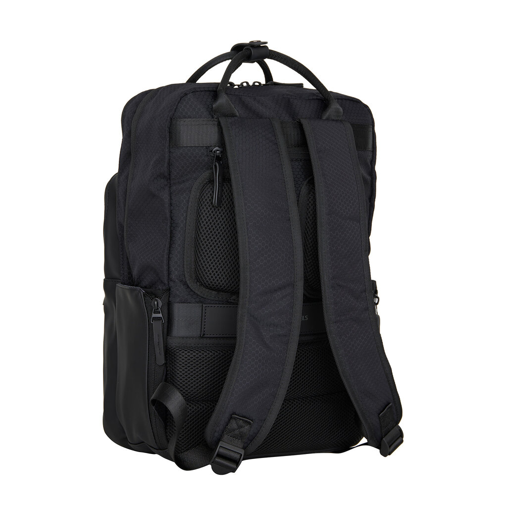 New Rebels New Rebels Trondheim Rugzak – Laptop Rugtas 15,6 inch – Schooltas & Werktas – Waterafstotend – 18L – Nylon/PU – Zwart