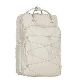 New Rebels New Rebels Trondheim Rugzak – Laptop Rugtas 15,6 inch – Schooltas & Werktas – Waterafstotend – 18L – Nylon/PU – Beige