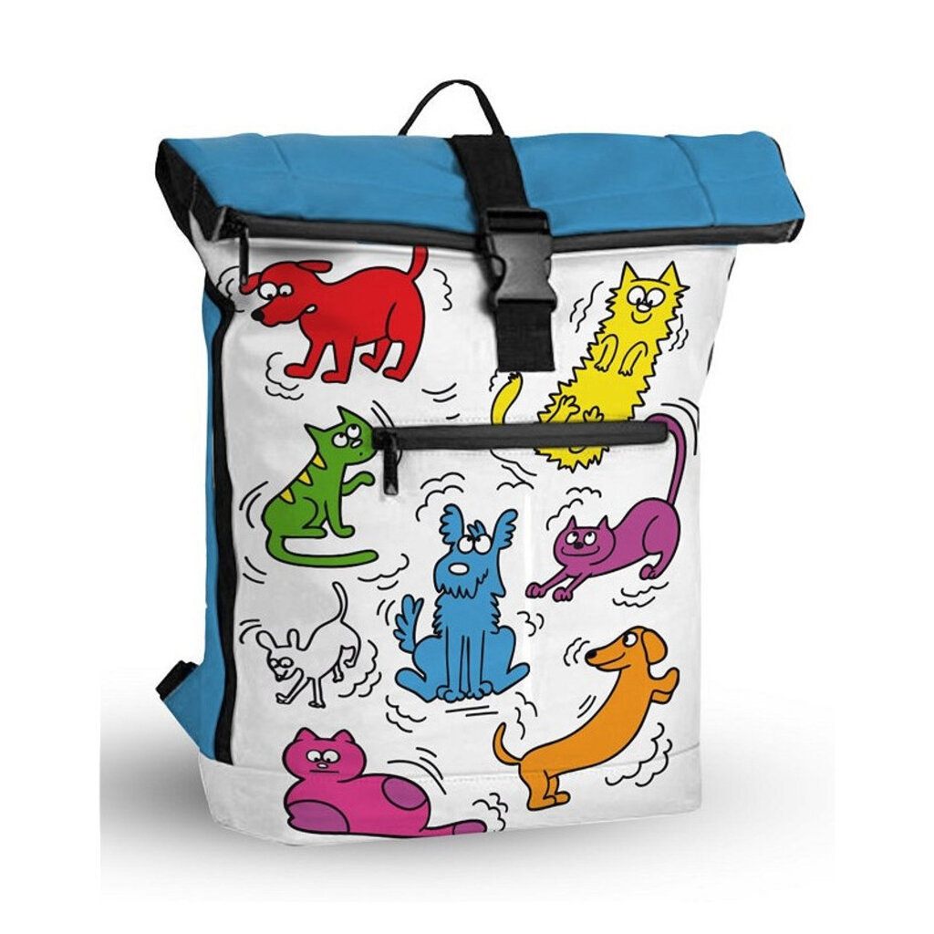 New Rebels New Rebels Mart Arts New York Cartoon Rolltop Rugzak 16L