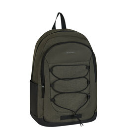 New Rebels New Rebels Barto Waltham Dark Green 25L Backpack Water Repellent Laptop 15.6" Pullzippers