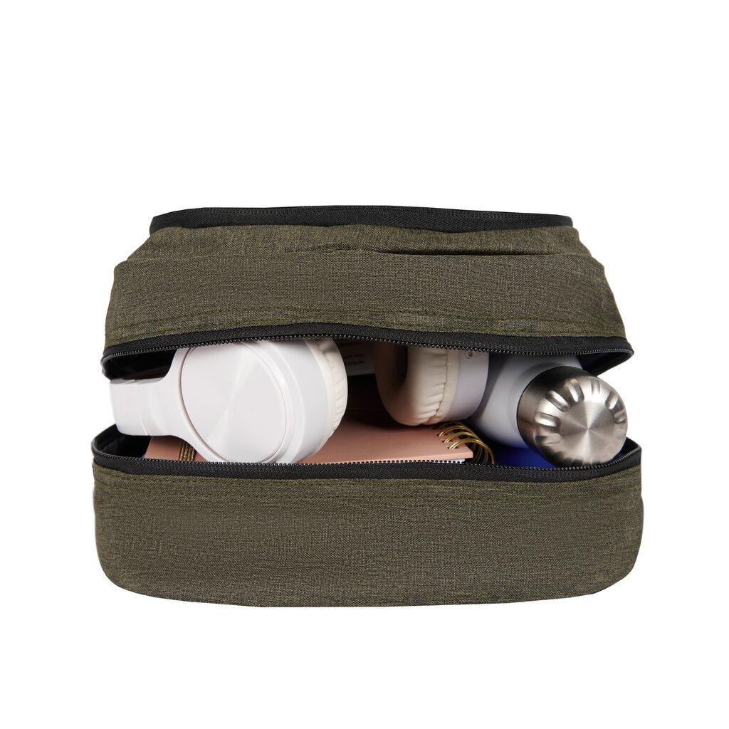 New Rebels New Rebels Barto Waltham Dunkelgrün 25L Rucksack Wasserabweisend Laptop 15.6" Pullzippers