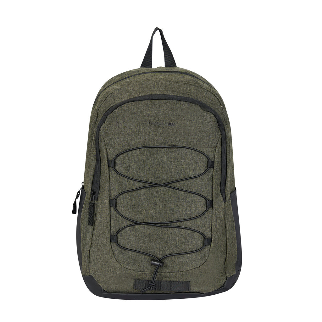 New Rebels New Rebels Barto Waltham Donkergroen 25L Rugtas Waterafstotend Laptop 15.6" Pullzippers