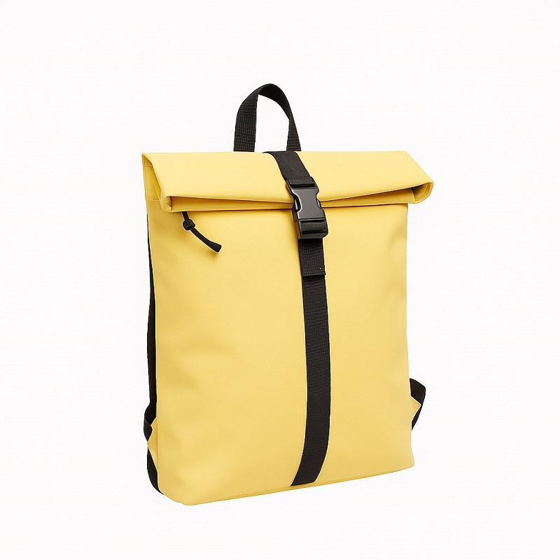 New Rebels Mart Los Angeles Butter Yellow Rolltop Backpack - New Rebels
