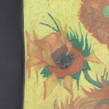 New Rebels New Rebels Boodschappentas ‘Sunflowers’ – Stevige Nylon Shopper met Leren Hengsels – Van Gogh Print – 39x43 cm