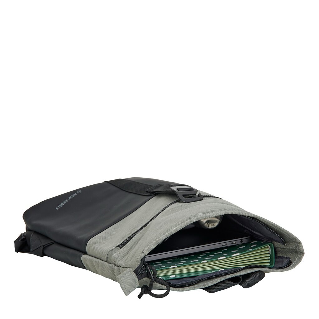 New Rebels New Rebels Backham Los Angeles Zwart 7L Rolltop Rugzak Waterafstotend