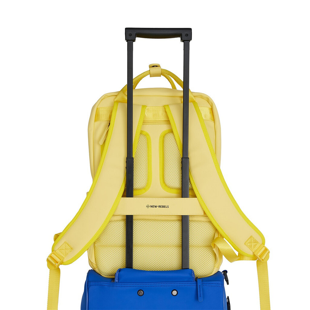 New Rebels New Rebels William Milwaukee Beige 18L Backpack Water Repellent Laptop 15.6" Butter Yellow
