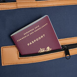 Boodschappentas ‘Starry Night ’ – Stevige Nylon Shopper met Leren Hengsels – Van Gogh Print – 39x43 cm