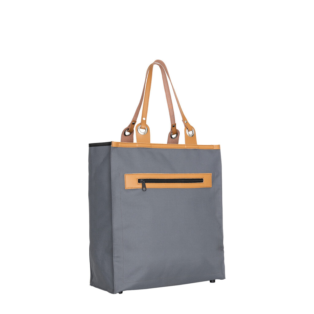 New Rebels New Rebels Boodschappentas ‘Sunflowers’ – Stevige Nylon Shopper met Leren Hengsels – Van Gogh Print – 39x43 cm