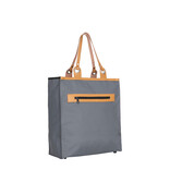 New Rebels New Rebels Einkaufstasche ‘Sunflowers’ – Robuste Nylon Shopper mit Ledergriffen – Van Gogh Motiv – 39x43 cm