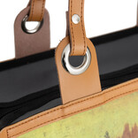 New Rebels New Rebels Shopping Bag ‘Sunflowers’ – Durable Nylon Tote with Leather Handles – Van Gogh Print – 39x43 cm