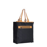 New Rebels Boodschappentas Blossoms – Stevige Nylon Shopper met Leren Hengsels – Van Gogh Print – 39L