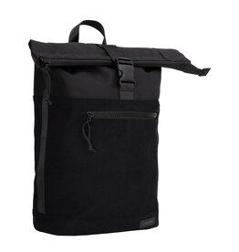 New Rebels New Rebels New York Ribbi Rolltop Backpack 17–21L School & Work Bag Rib Fabric Laptop Backpack 15.6 Inch Black