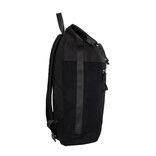 New Rebels New Rebels New York Ribbi Rolltop Rugzak 17-21L Schooltas & Werktas Ribstof Laptop Rugtas 15.6 inch  Zwart