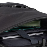 New Rebels New Rebels New York Ribbi Rolltop Rugzak 17-21L Schooltas & Werktas Ribstof Laptop Rugtas 15.6 inch  Zwart
